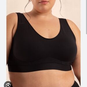 Truekind® Comfort Cotton Bralette BLACK NWT SZ 2XL
